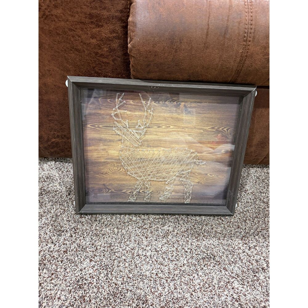 Reindeer string art Christmas sign
